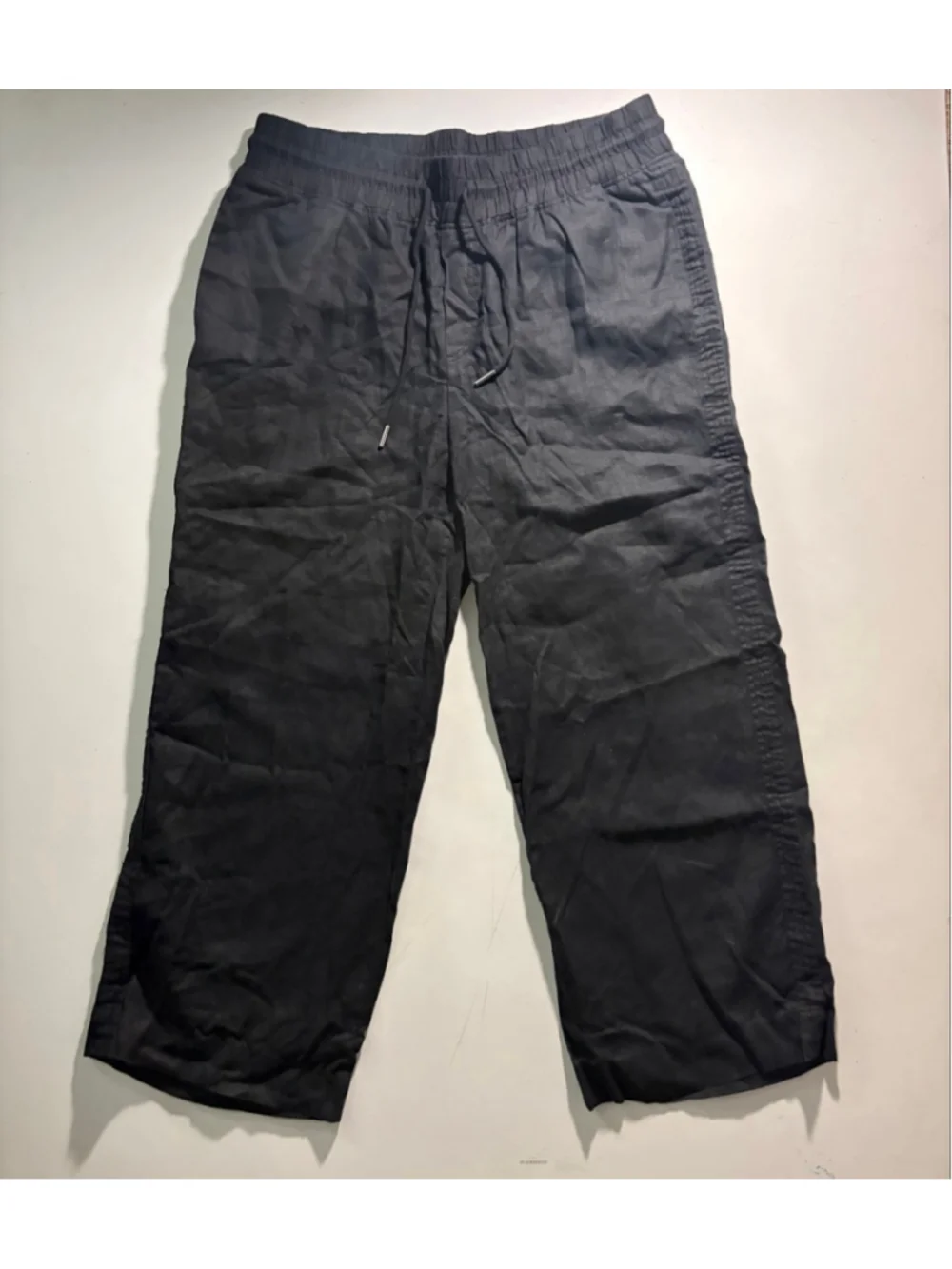 Women's Quince Linen Pants Black Size XL 359